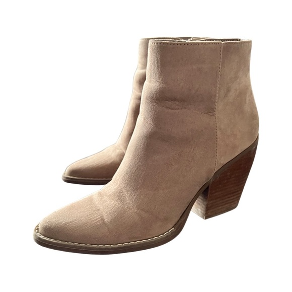 MADDEN GIRL SUEDE BOOTIES TAN SZ 8.5 - Picture 3 of 5